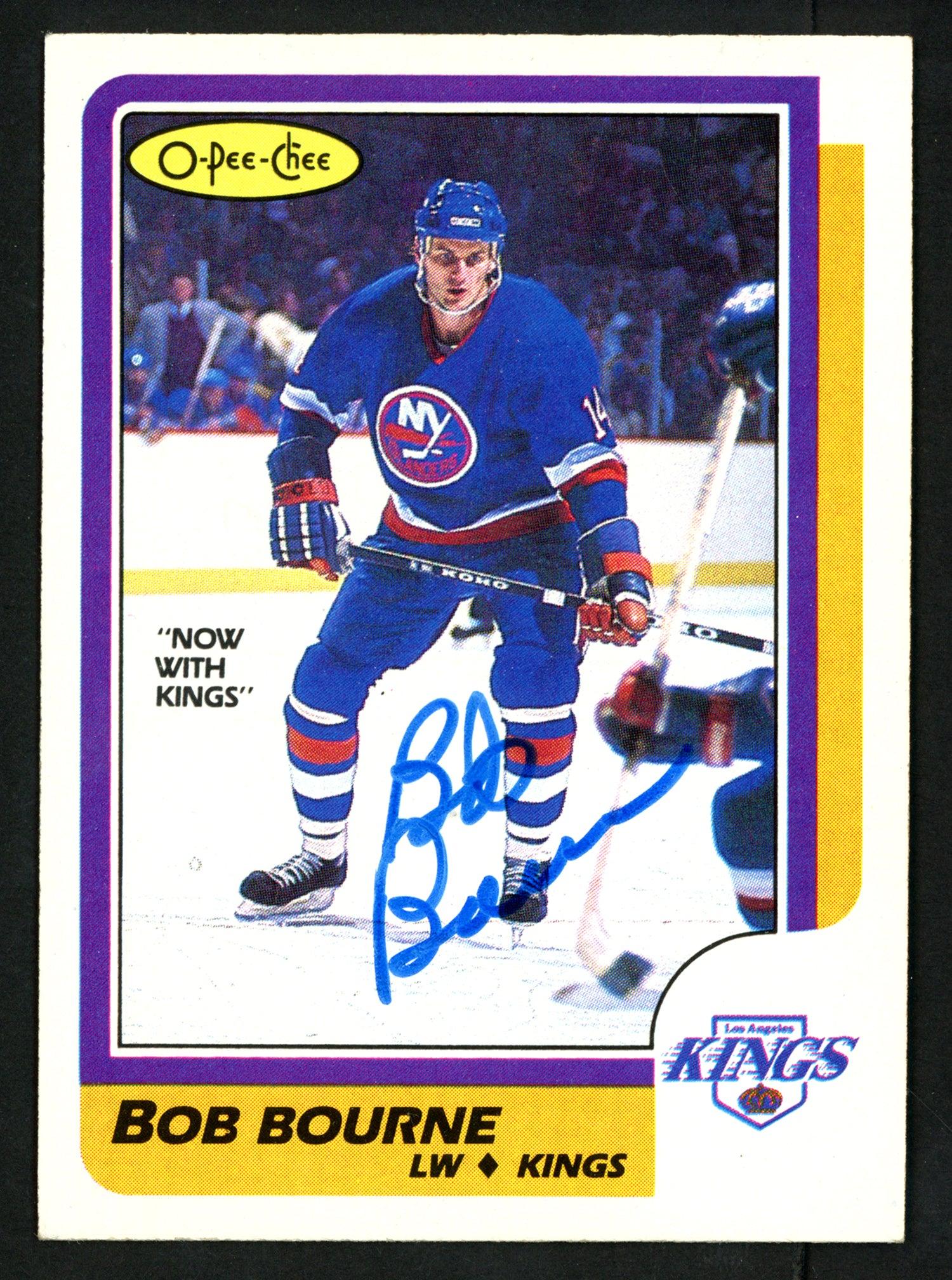 Bob Bourne Autographed 1986-87 O-Pee-Chee Card #14 Los Angeles Kings SKU #151933