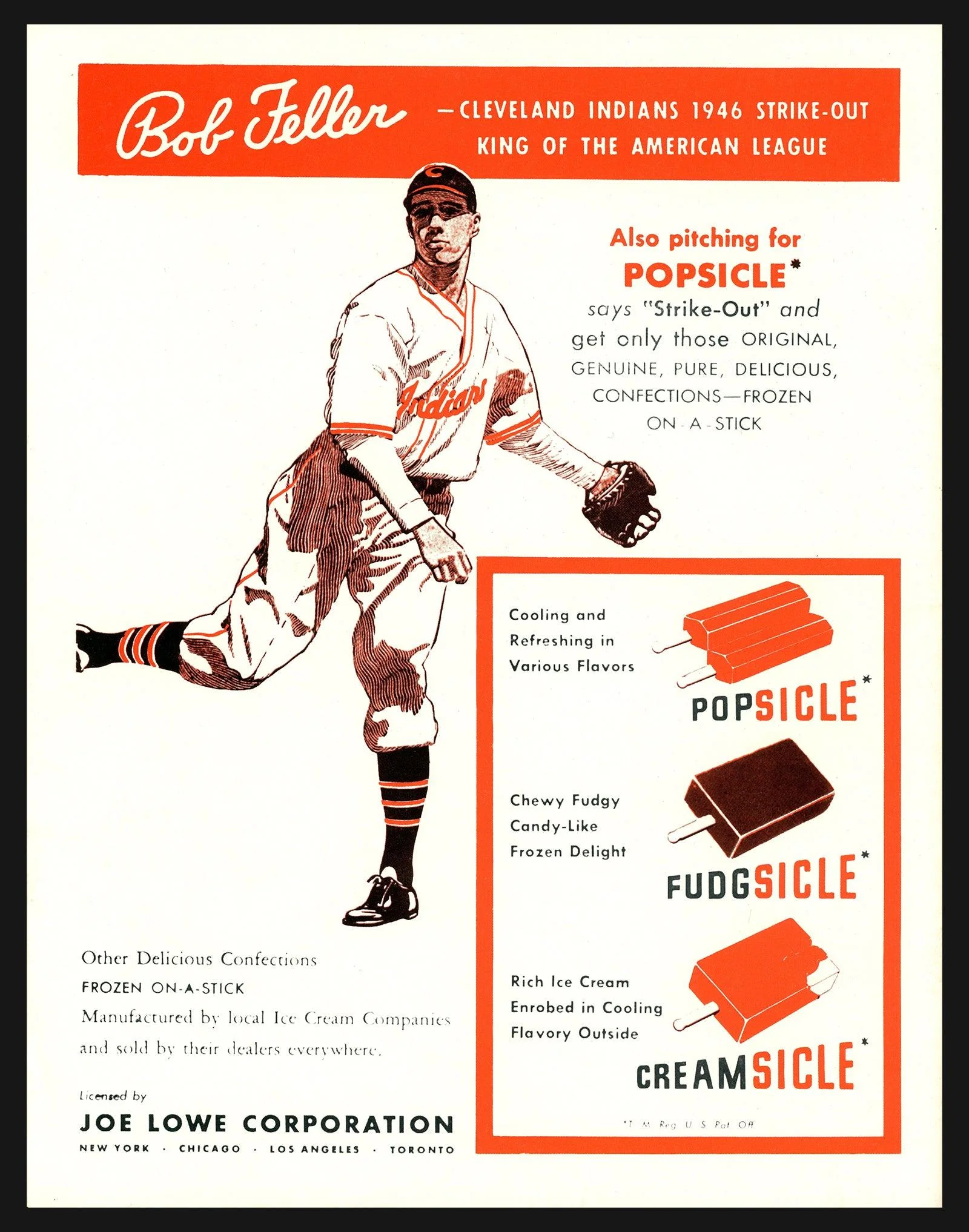 Bob Feller Autographed All Star Program Reprint Cleveland Indians SKU #195397 - Image 2