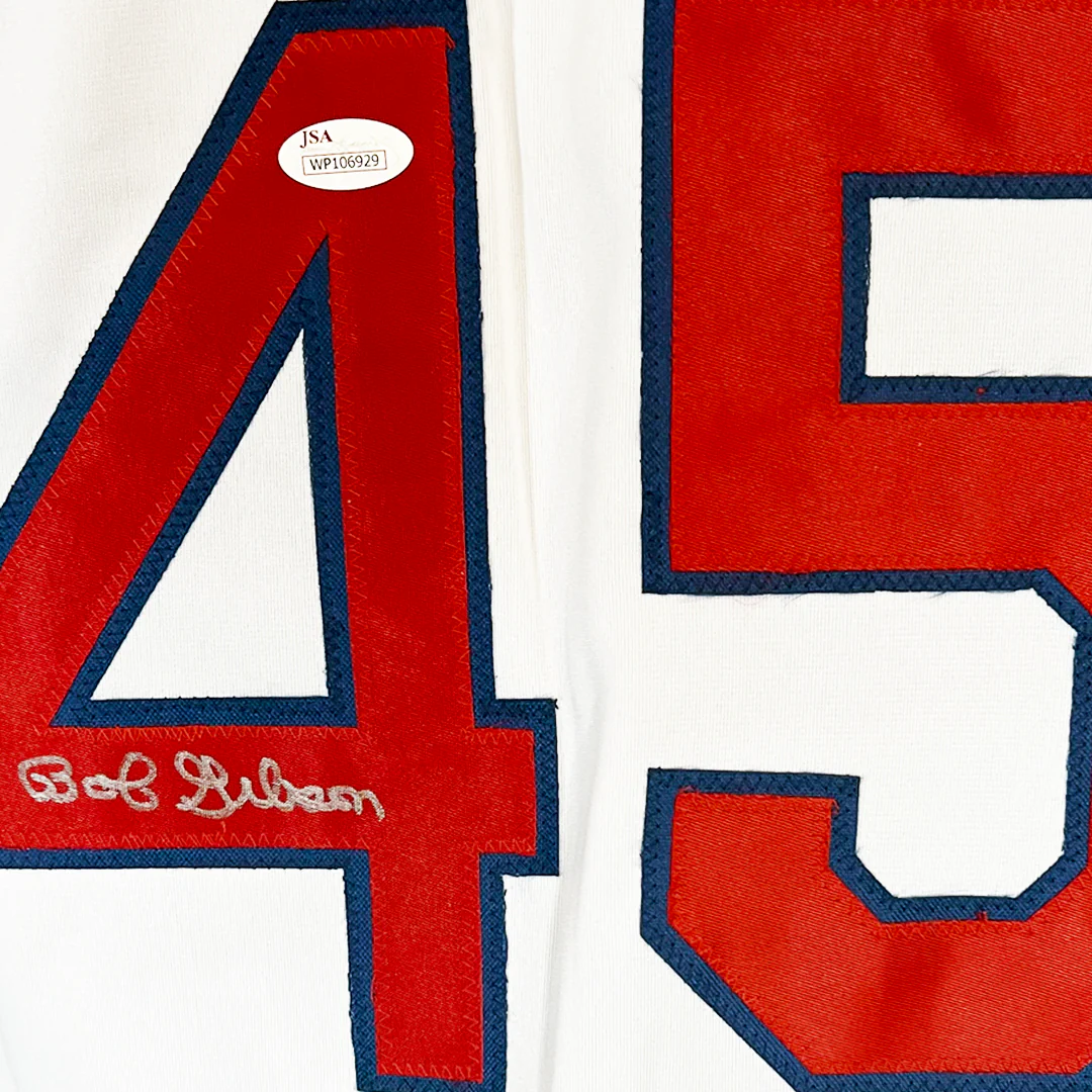 Bob Gibson Signed St. Louis White Button Up Baseball Jersey (JSA) - Image 2