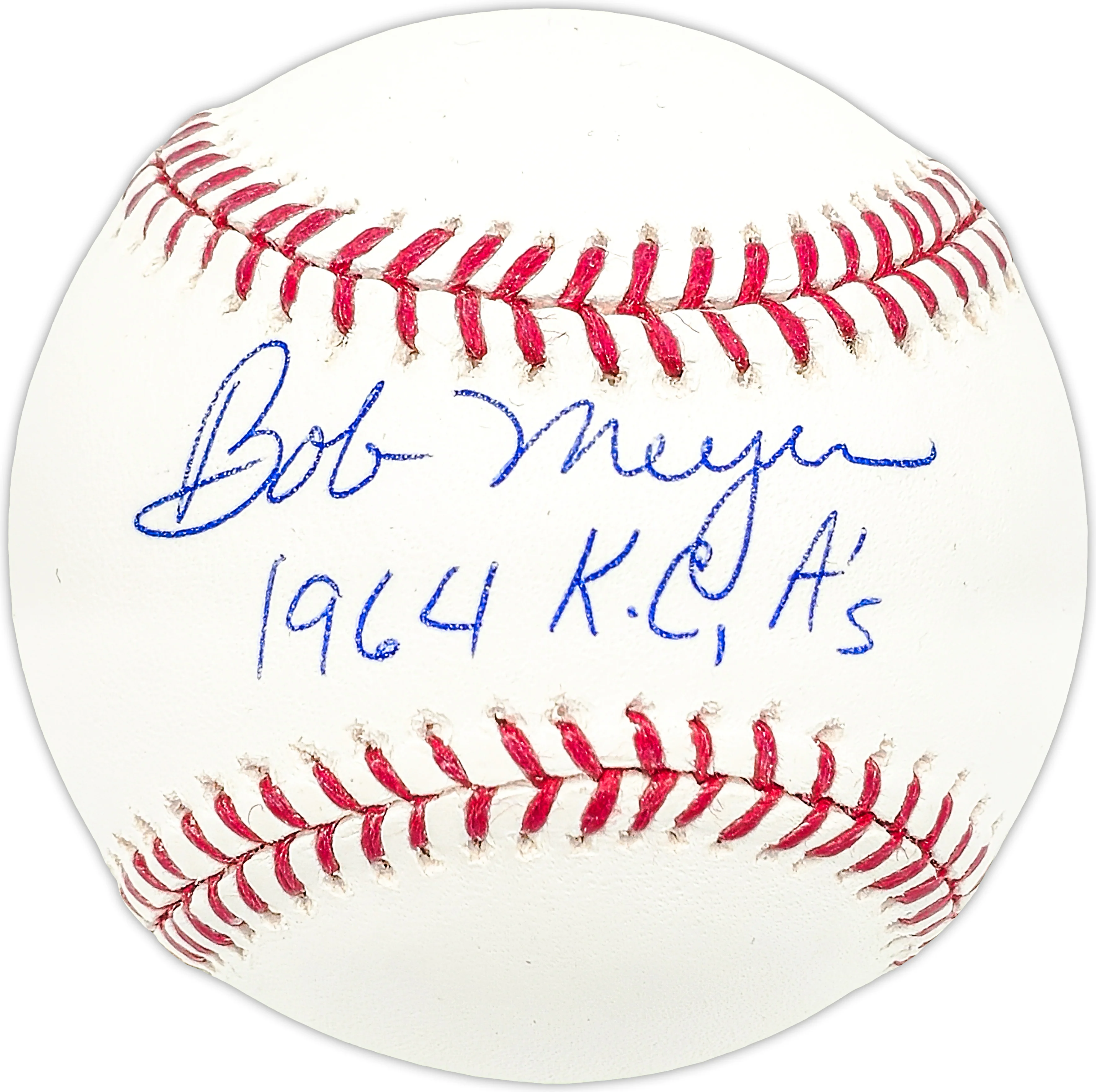 Bob Meyer Autographed Official MLB Baseball KC A's "1964 KC A's"