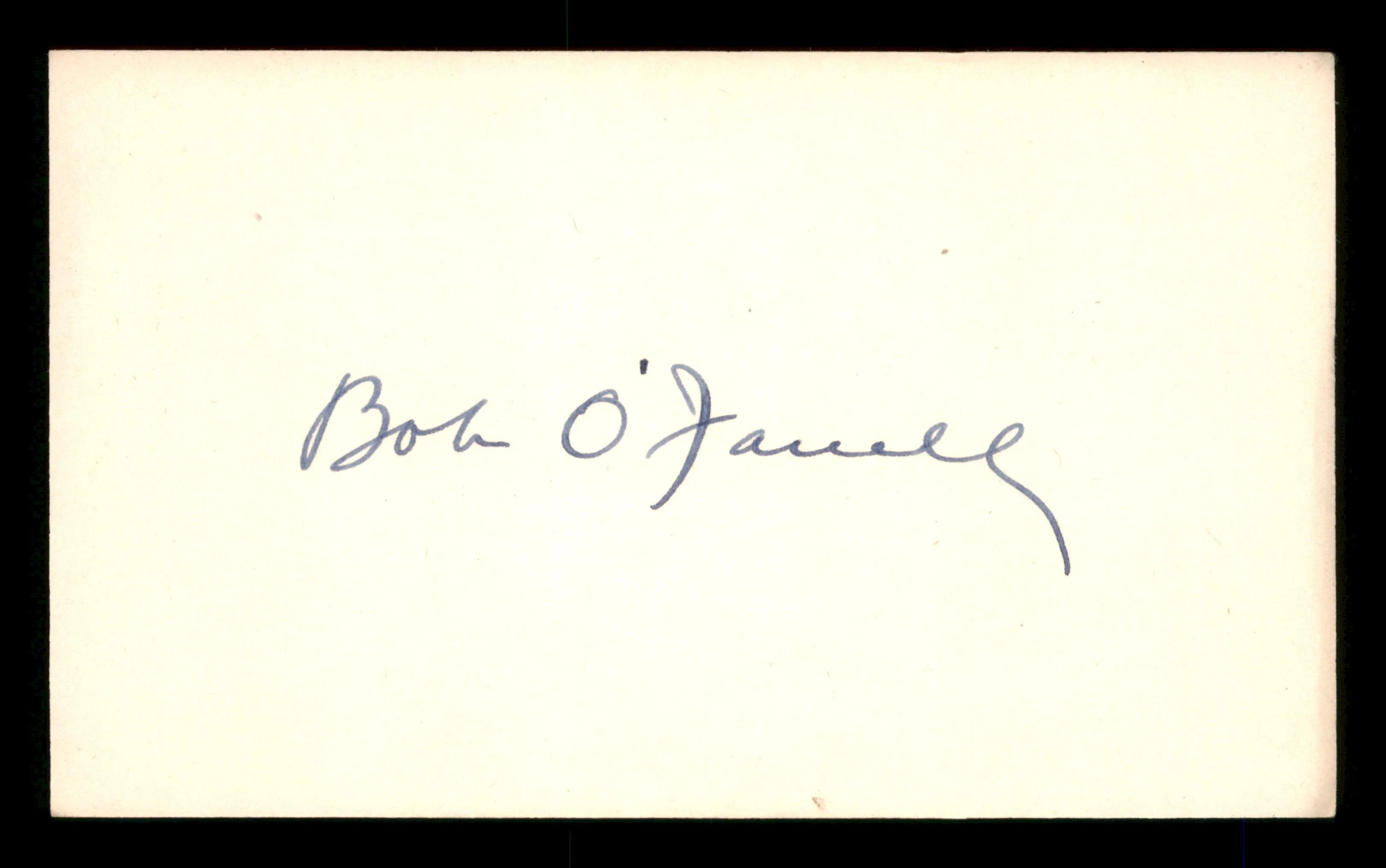 Bob O'Farrell Autographed 3x5 Index Card Chicago Cubs SKU #200831