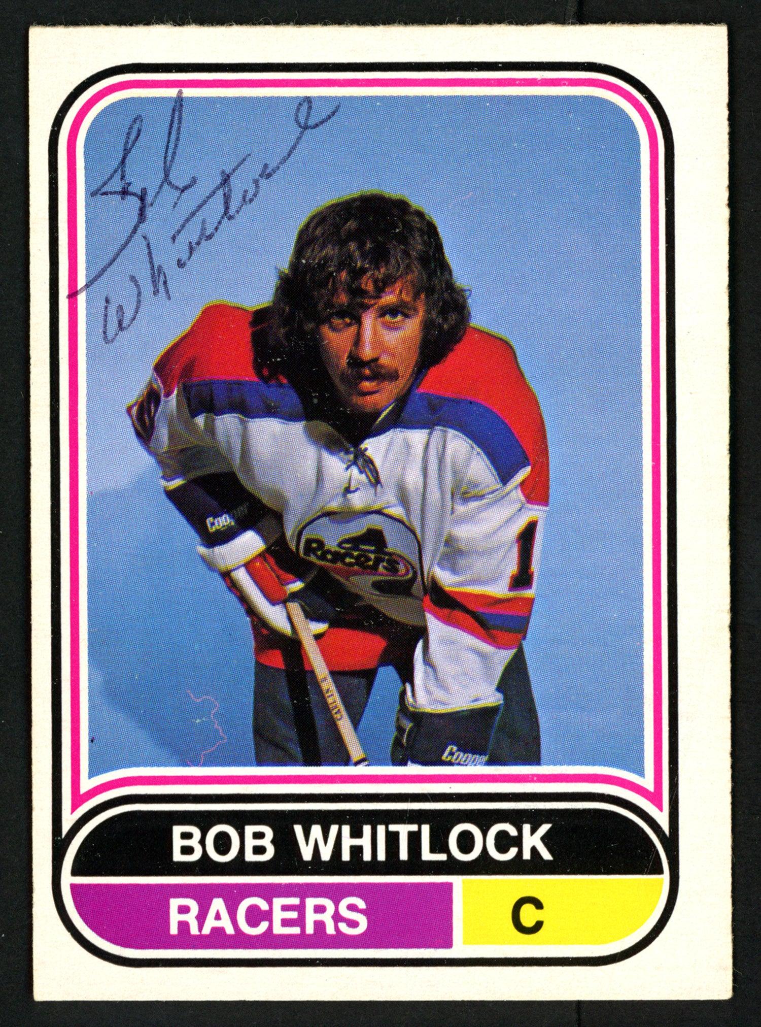 Bob Whitlock Autographed 1975-76 WHA O-Pee-Chee Card #93 Indianapolis Racers SKU #151326