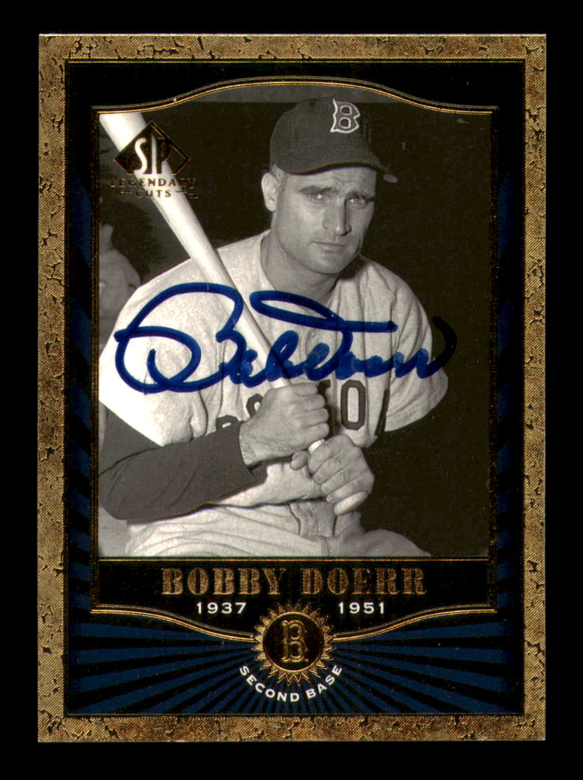 Bobby Doerr Autographed 2001 SP Legendary Cuts Card #62 Boston Red Sox SKU #219157