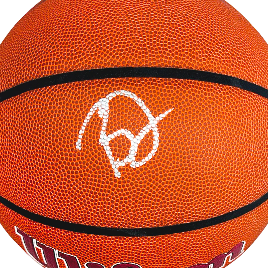 Brad Daugherty Signed Cleveland Cavaliers Wilson NBA Team Logo Basketball (JSA) - Image 2