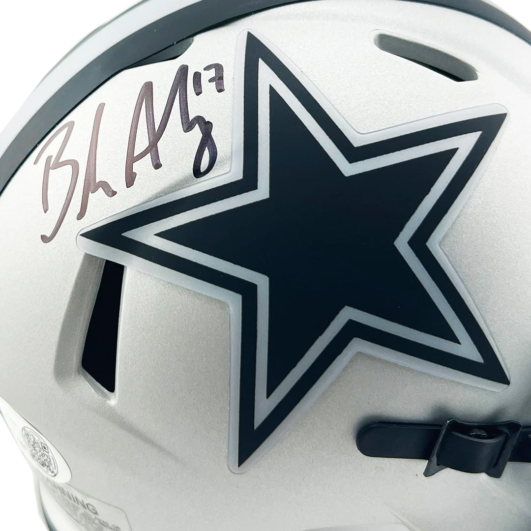 Brandon Aubrey Signed Dallas Cowboys Rave Mini Football Helmet (JSA) - Image 2