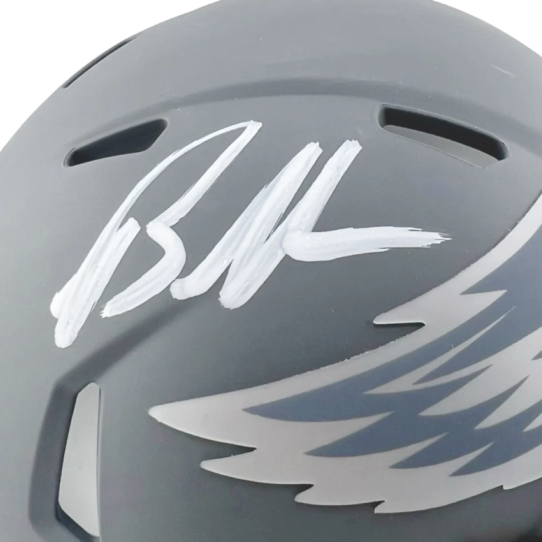 Brandon Graham Signed Philadelphia Eagles Slate Alternate Speed Mini Football Helmet (Beckett) - Image 2