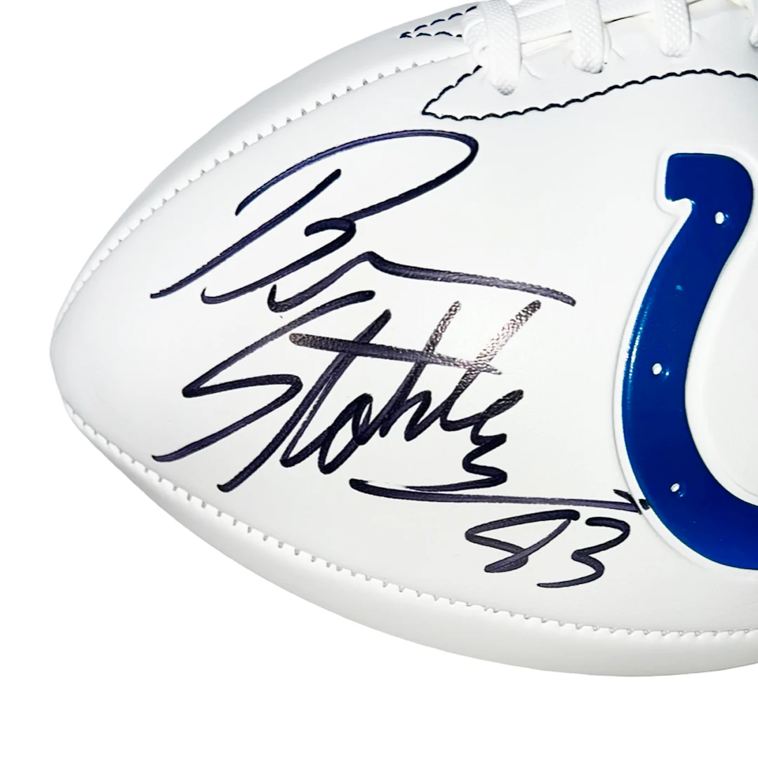 Brandon Stokley Signed Indianapolis Colts Official NFL Team Logo Football (Beckett) - Image 2