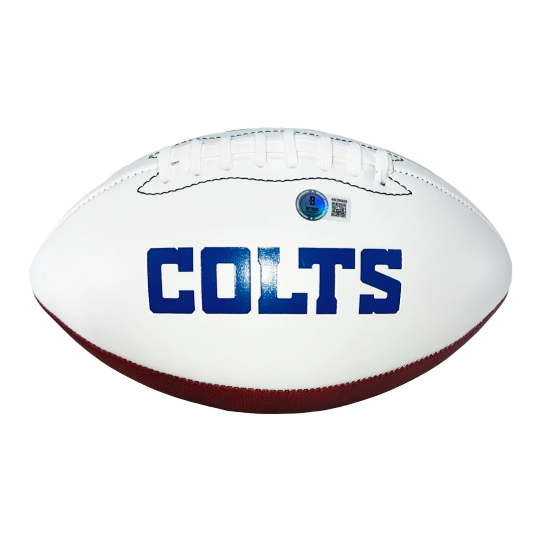 Brandon Stokley Signed Indianapolis Colts Official NFL Team Logo Football (Beckett) - Image 3