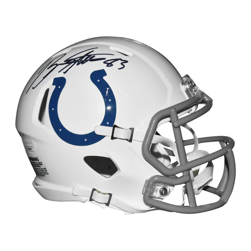 Brandon Stokley Signed Indianapolis Colts Speed Mini Replica Football Helmet (JSA) - Image 3