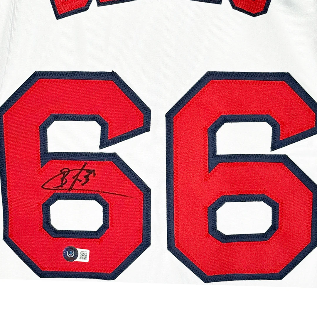 Brayan Bello Signed Boston White Baseball Jersey Black Ink (Beckett) - Image 2