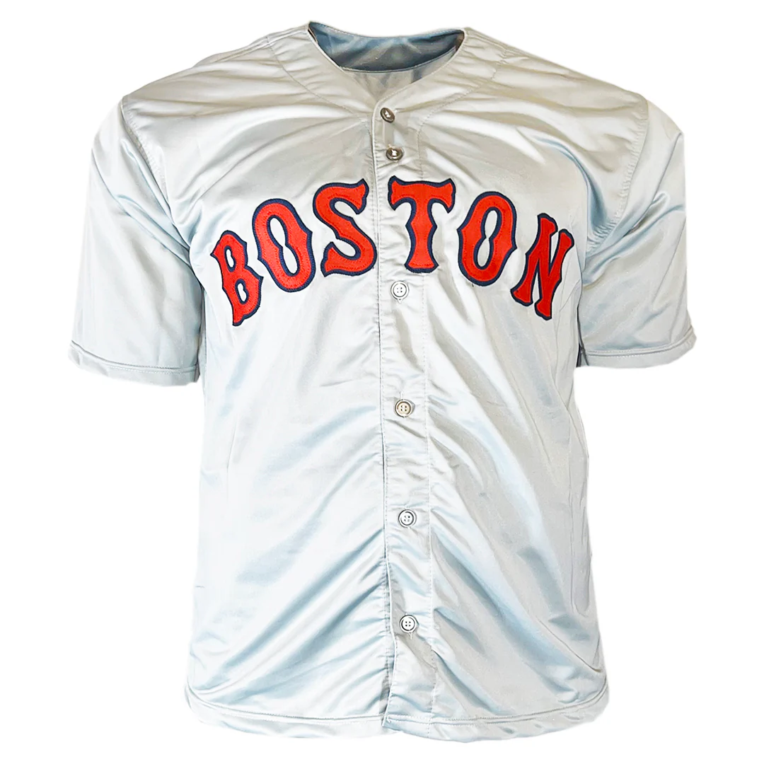 Brayan Bello Signed Boston Grey Baseball Jersey Silver Ink (Beckett) - Image 3