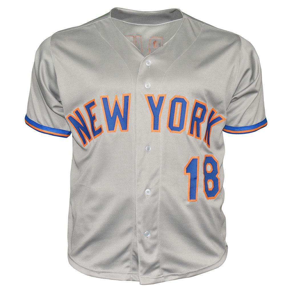 Bret Saberhagen Signed New York Grey Baseball Jersey (JSA) - Image 3