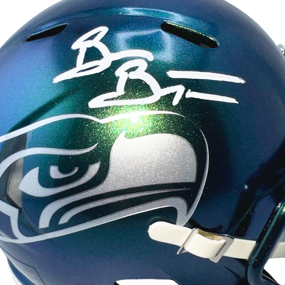 Brian Bosworth Signed Seattle Seahawks Speed Rivalries Mini Football Helmet (Beckett) - Image 2
