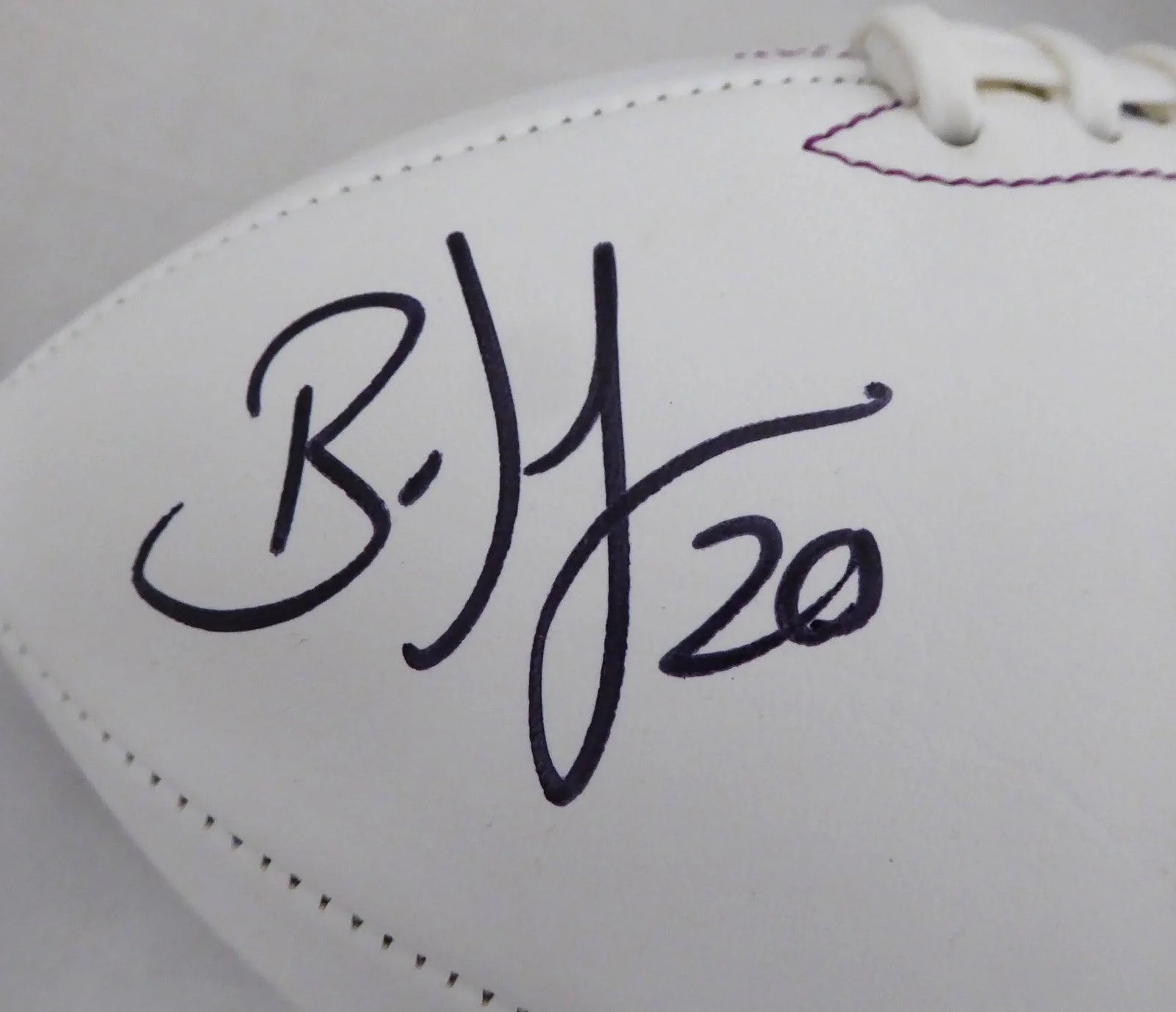 Brian Dawkins Autographed Clemson Tigers White Logo Football Beckett BAS Stock #185115 - Image 2