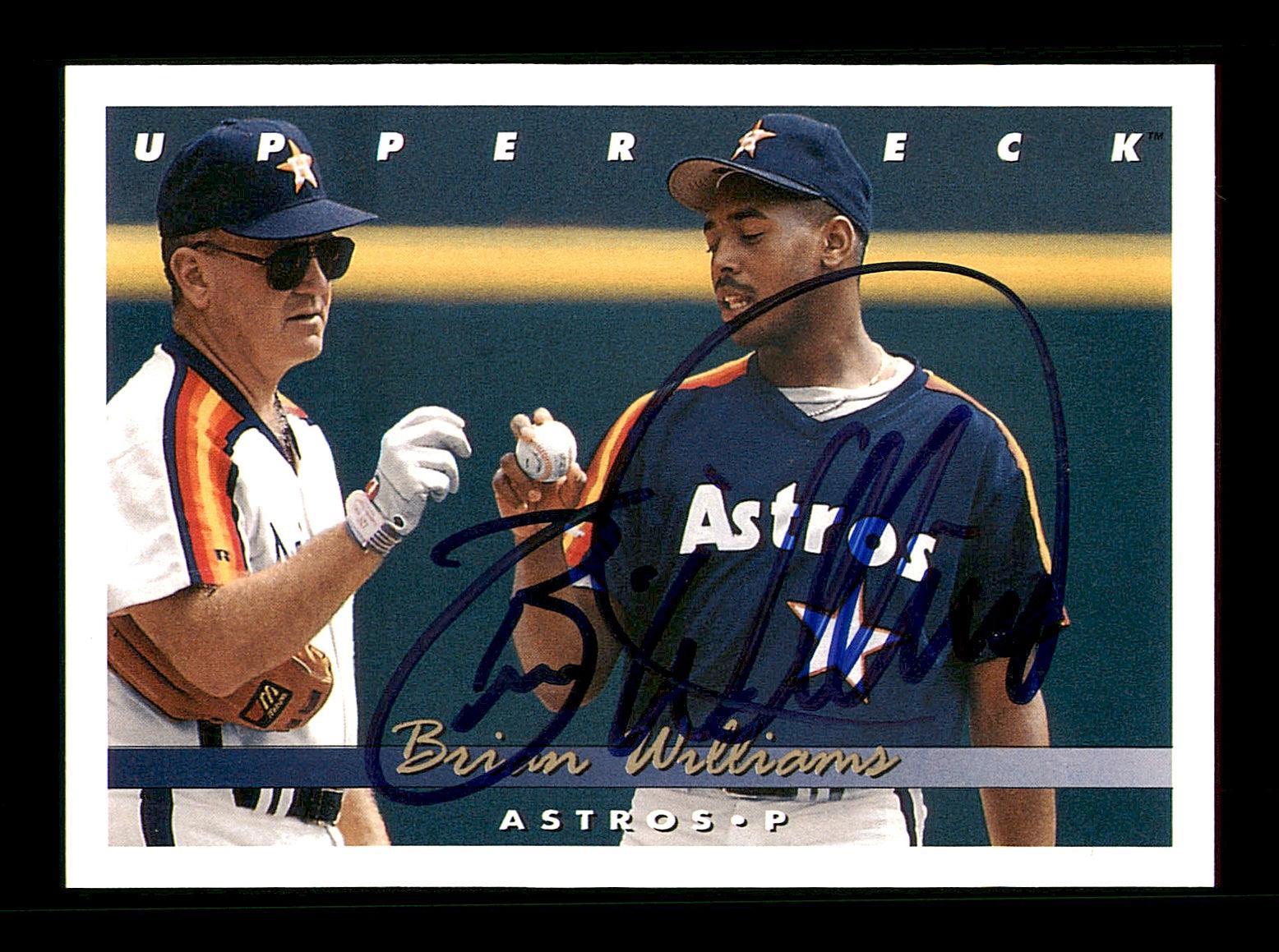 Brian Williams Autographed 1993 Upper Deck Card #286 Houston Astros SKU #184303