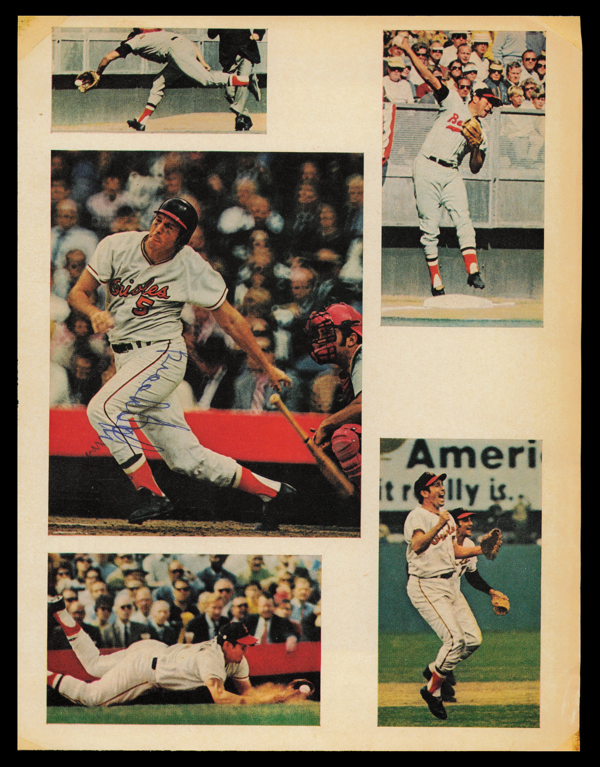 Brooks Robinson Autographed 8x11 Magazine Page Photo Baltimore Orioles