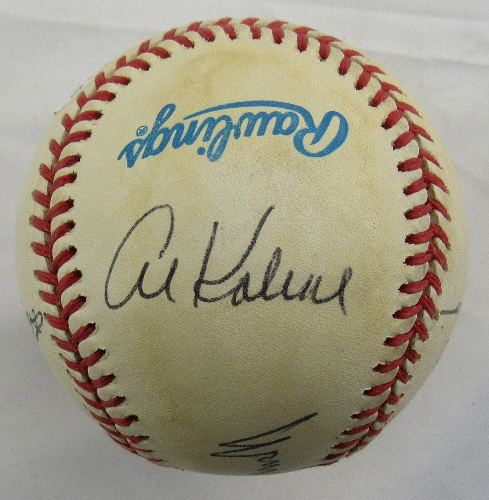 Brooks Robinson Harmon Killebrew Al Kaline + 1 Signed Rawlings Baseball JSA CL29226 - Image 3