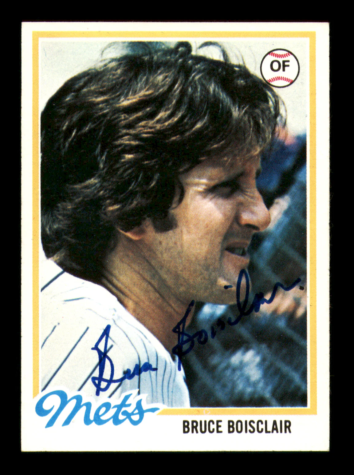 Bruce Boisclair Autographed 1978 Topps Card #277 New York Mets SKU #213431