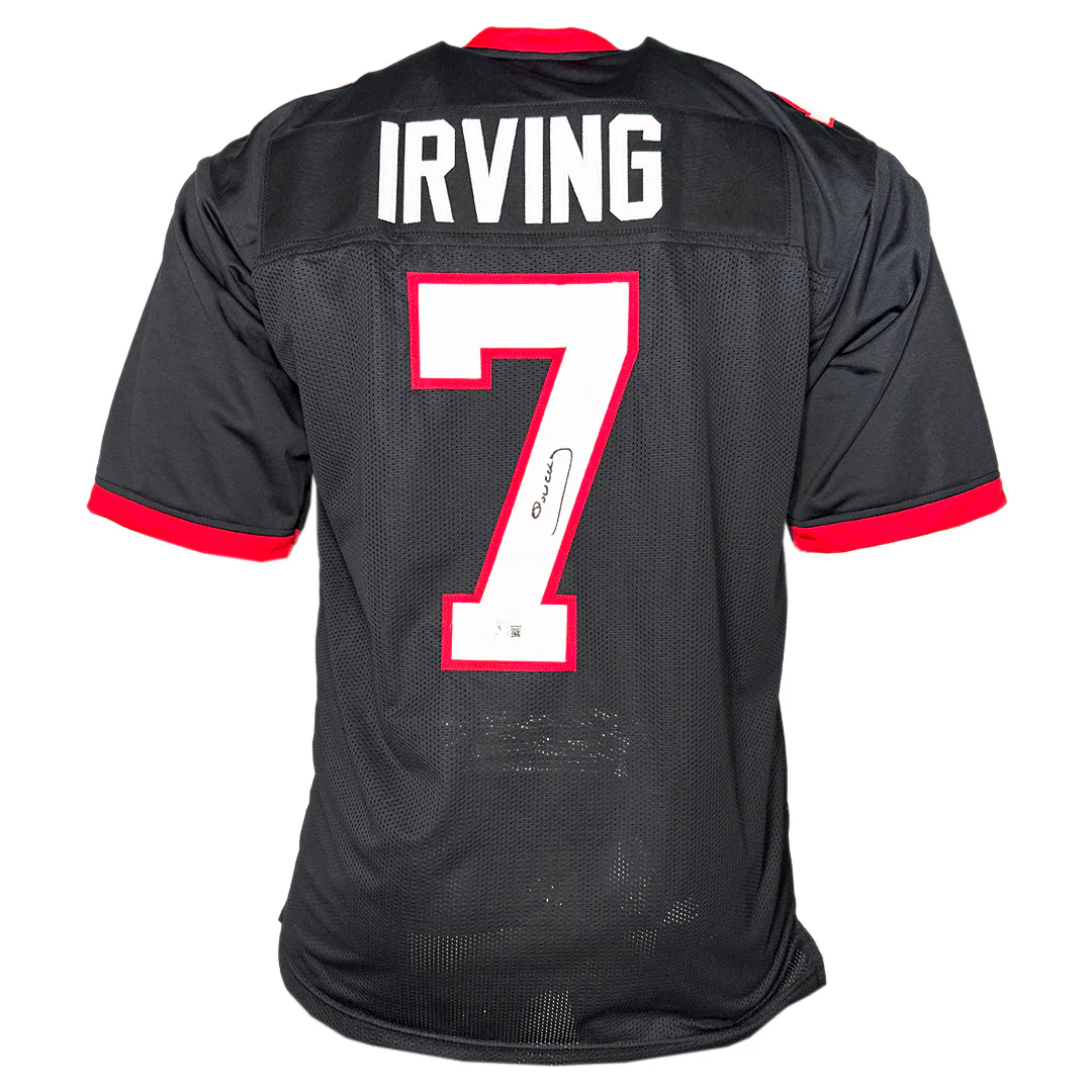 Bucky Irving Signed Tampa Bay Black Football Jersey (Beckett)