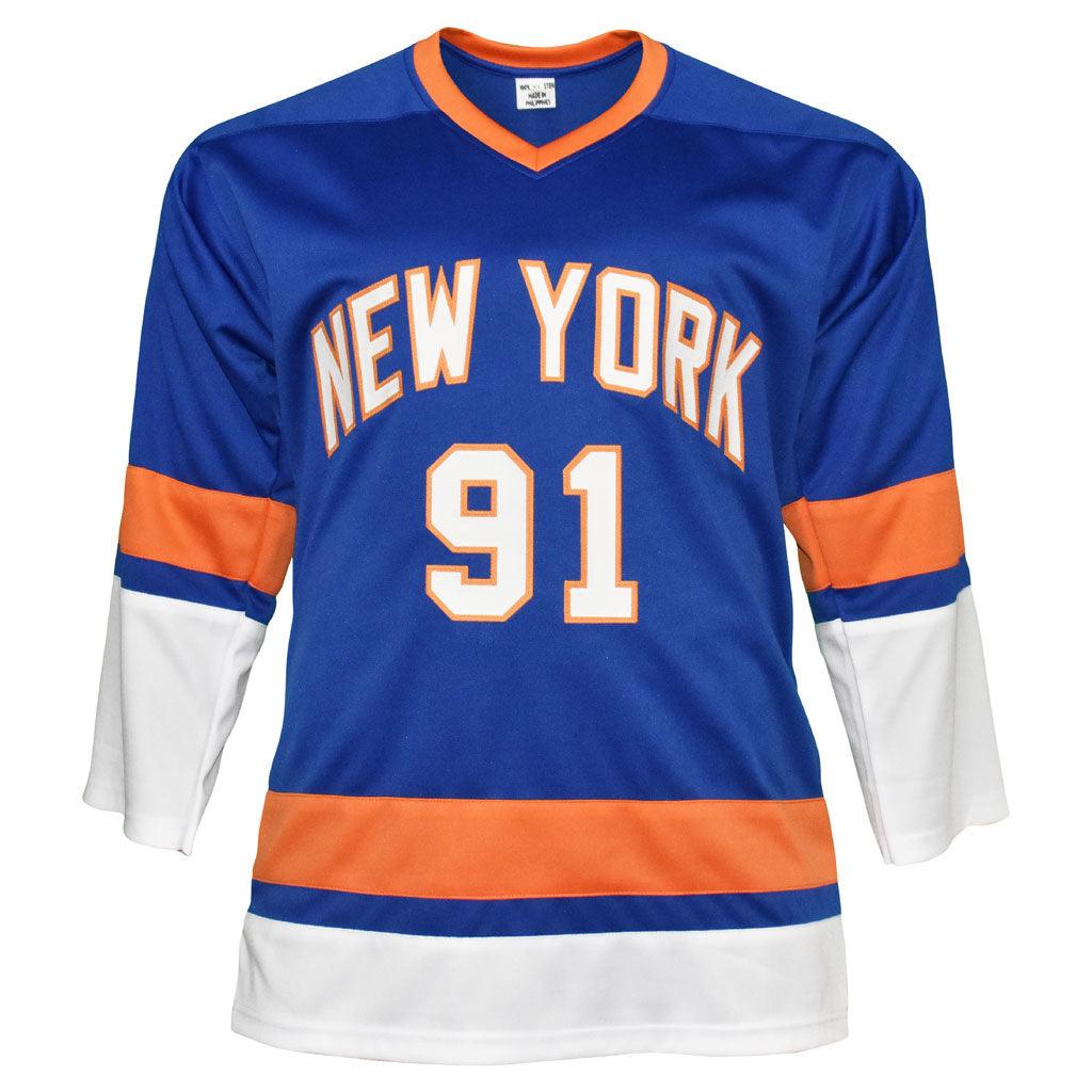 Butch Goring Signed New York Blue Hockey Jersey (JSA) - Image 3