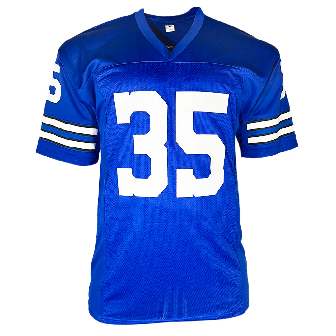 Calvin Hill Signed 69 ROY Inscription Dallas Royal Blue Football Jersey (Beckett) - Image 3