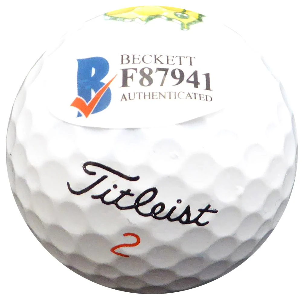 Cameron Champ Autographed Official Titleist PRO V1X Golf Ball Masters Logo Beckett BAS #F87941 - Image 2