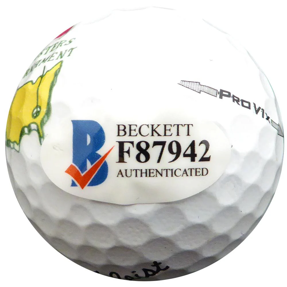Cameron Champ Autographed Official Titleist PRO V1X Golf Ball Masters Logo Beckett BAS #F87942 - Image 2