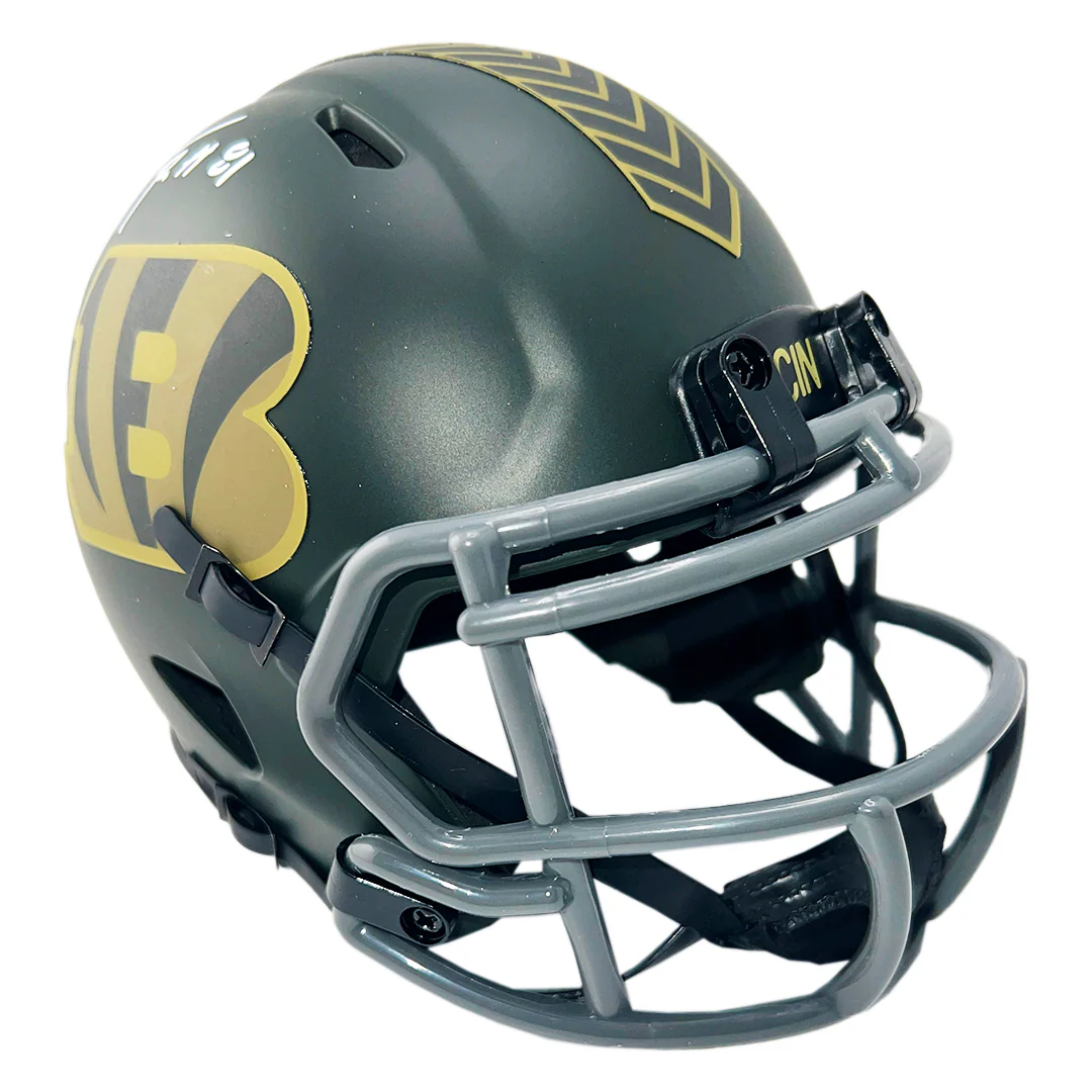 Carl Pickens Signed Cincinnati Bengals Salute 2025 Mini Football Helmet (JSA) - Image 3