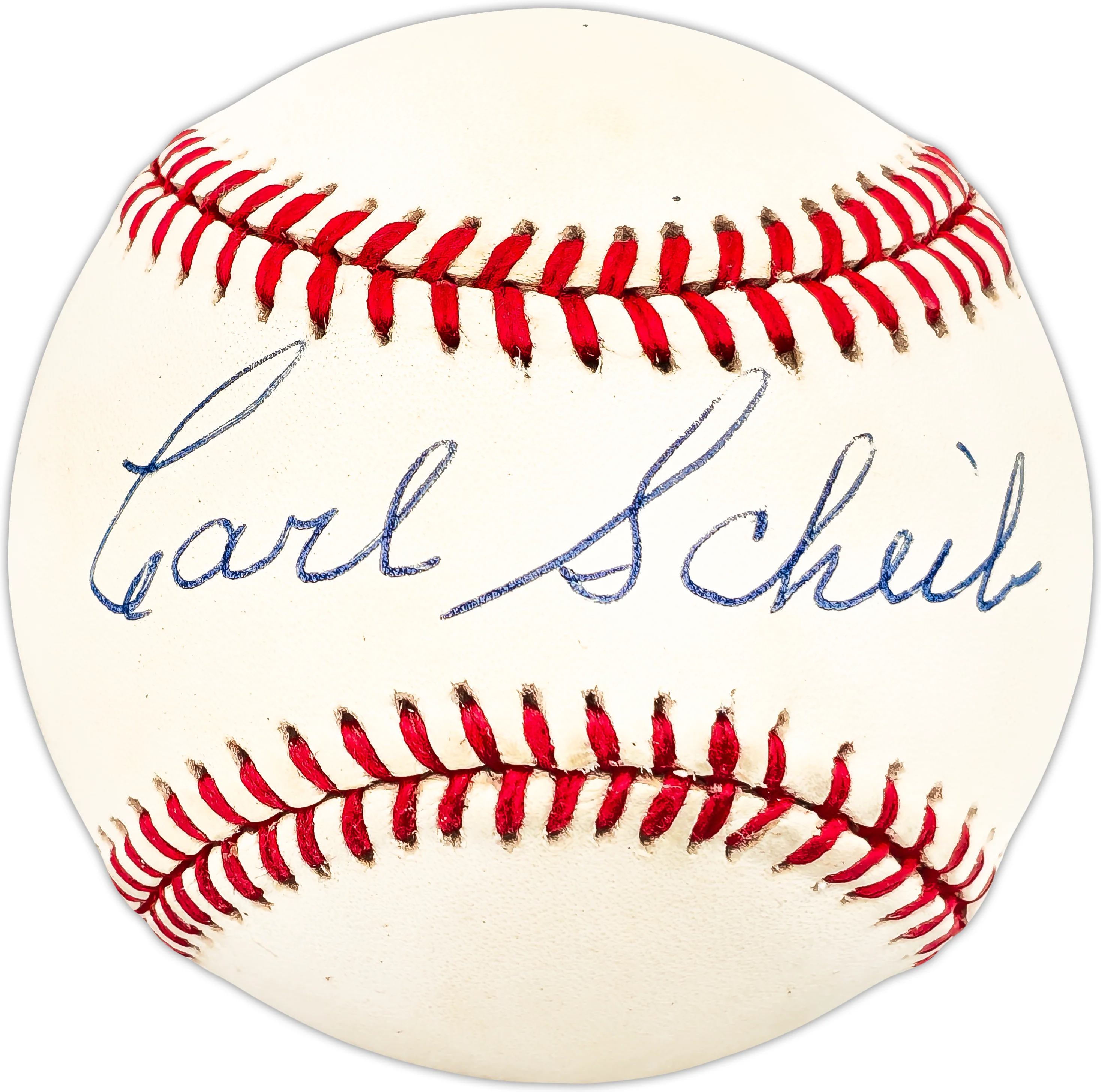 Carl Scheib Autographed Official AL Baseball Cardinals, Phil. A's