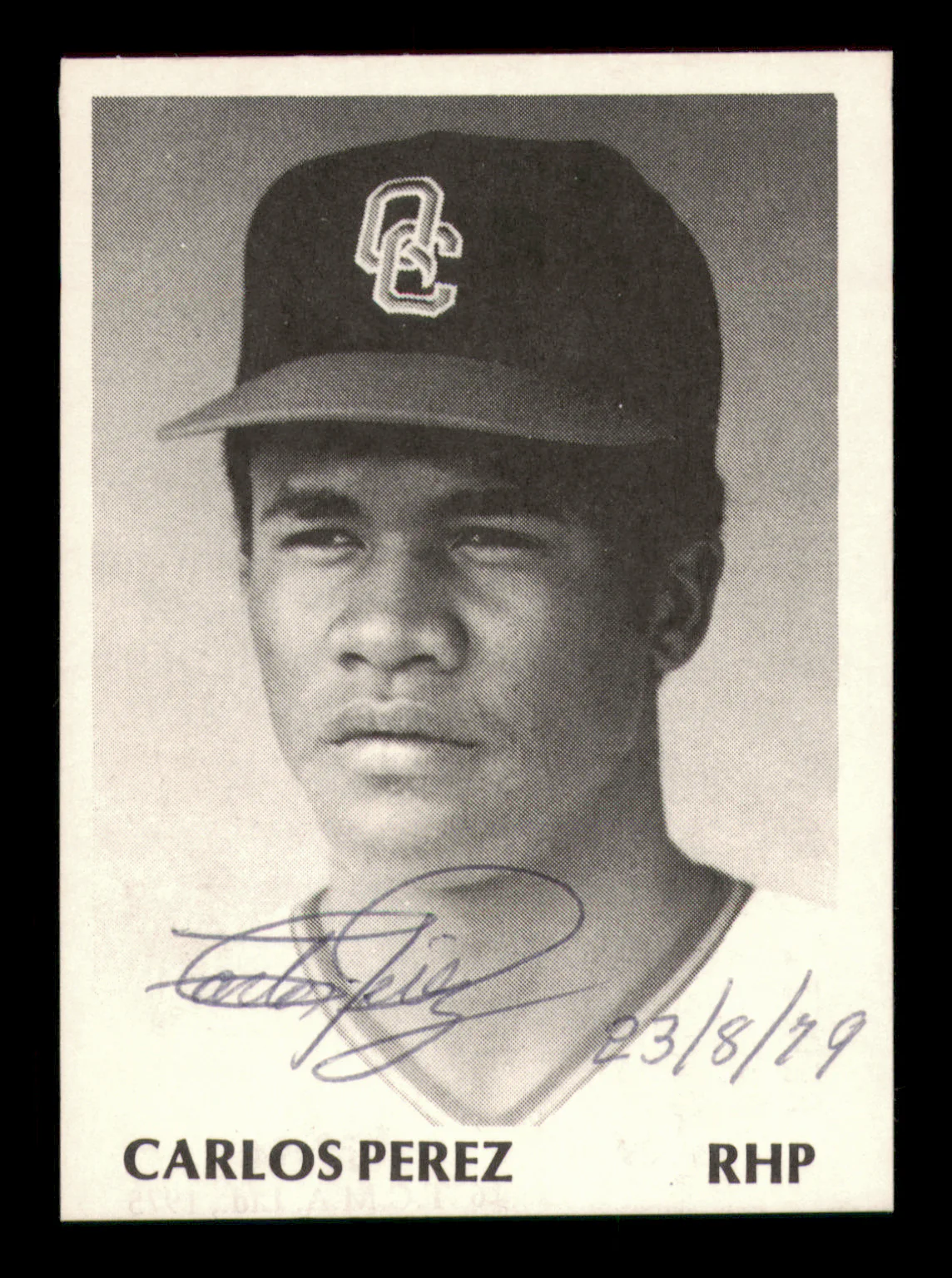 Carlos Perez Autographed 1975 TCMA Rookie Card #16 Quad City Angels