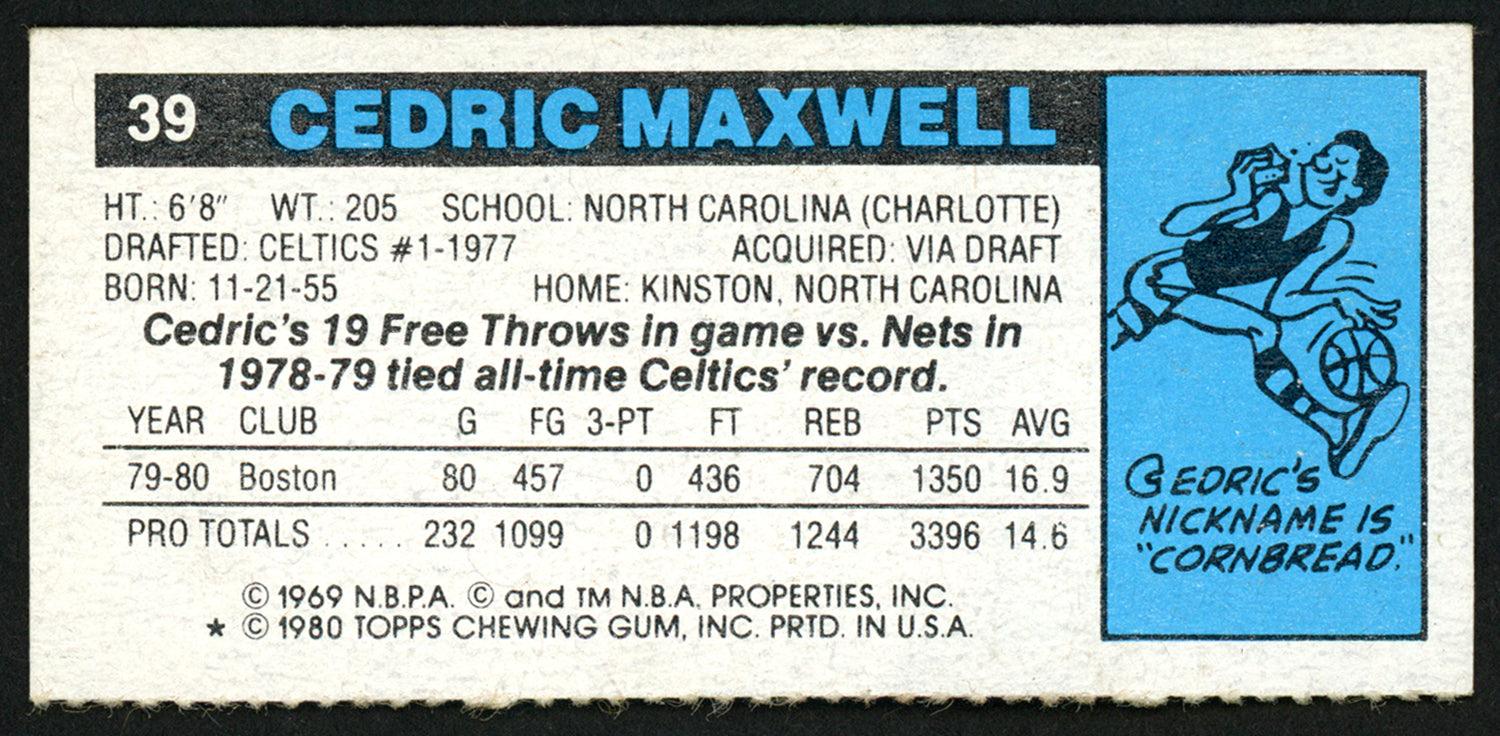 Cedric "Cornbread" Maxwell Autographed 1980-81 Topps Card #39 Boston Celtics SKU #150245 - Image 2