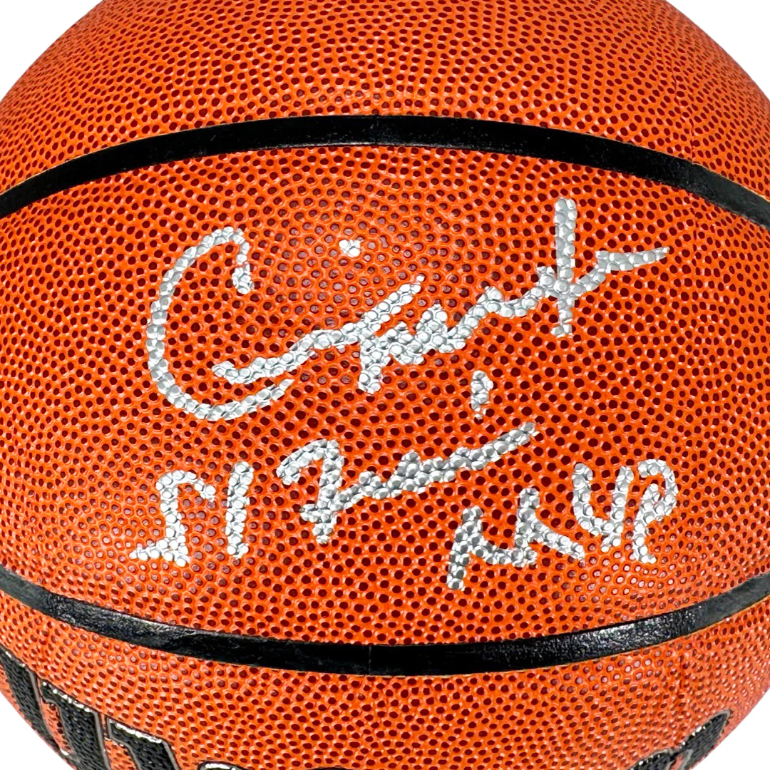 Cedric Maxwell Signed Finals MVP Inscription Wilson Authentic Series Basketball (Beckett) - Image 2