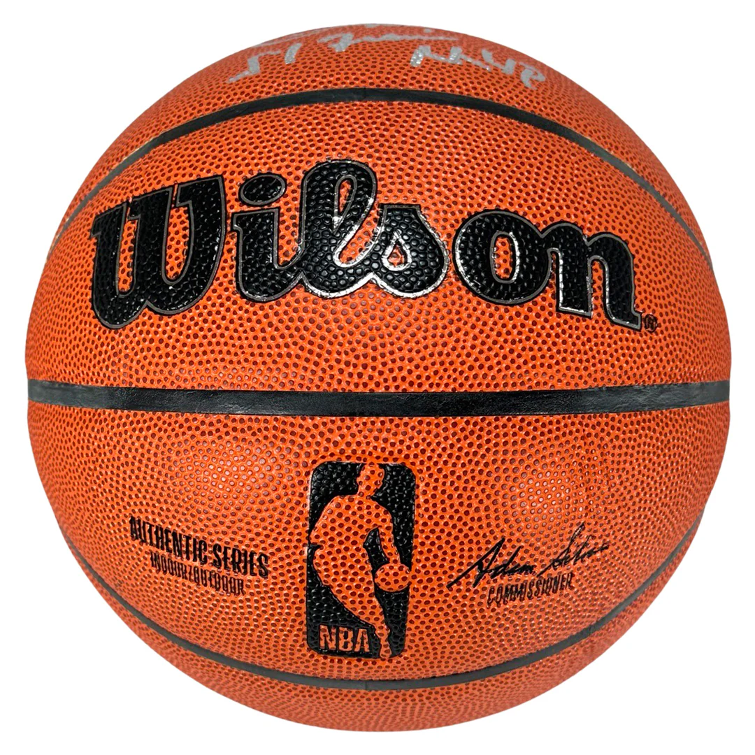 Cedric Maxwell Signed Finals MVP Inscription Wilson Authentic Series Basketball (Beckett) - Image 3