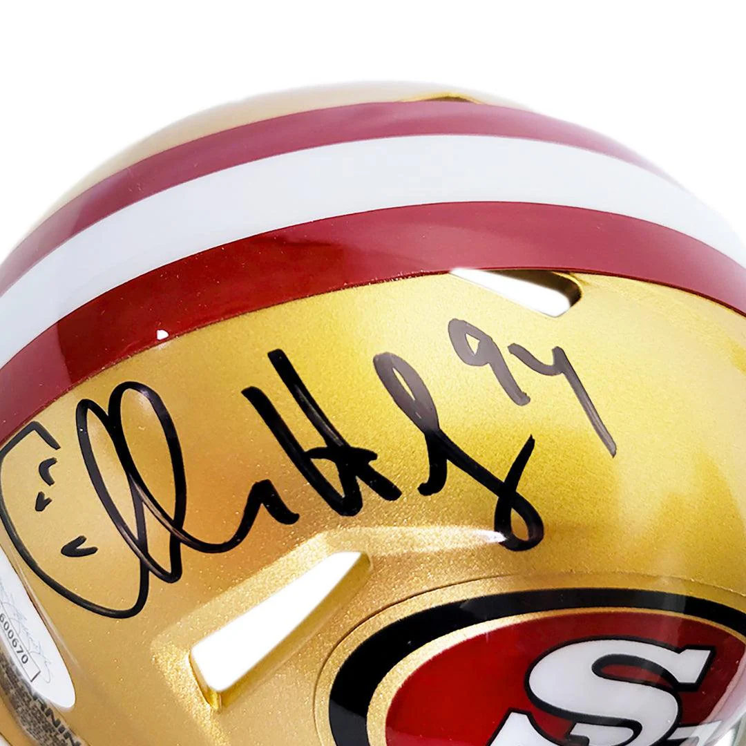 Charles Haley Signed San Francisco 49ers Speed Mini Football Helmet (JSA) - Image 2
