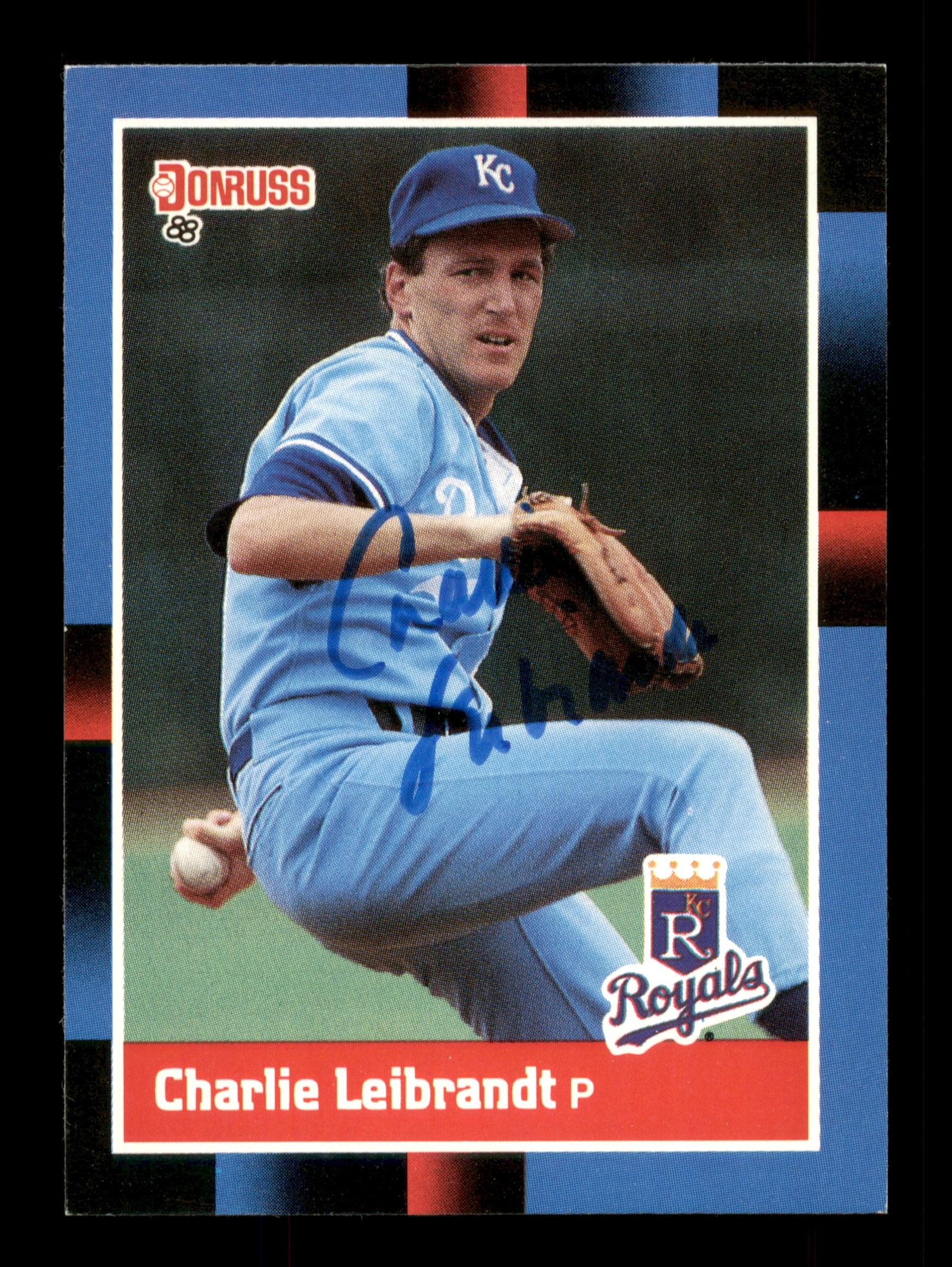 Charlie Leibrandt Autographed 1988 Donruss Card #157 Kansas City Royals SKU #188493
