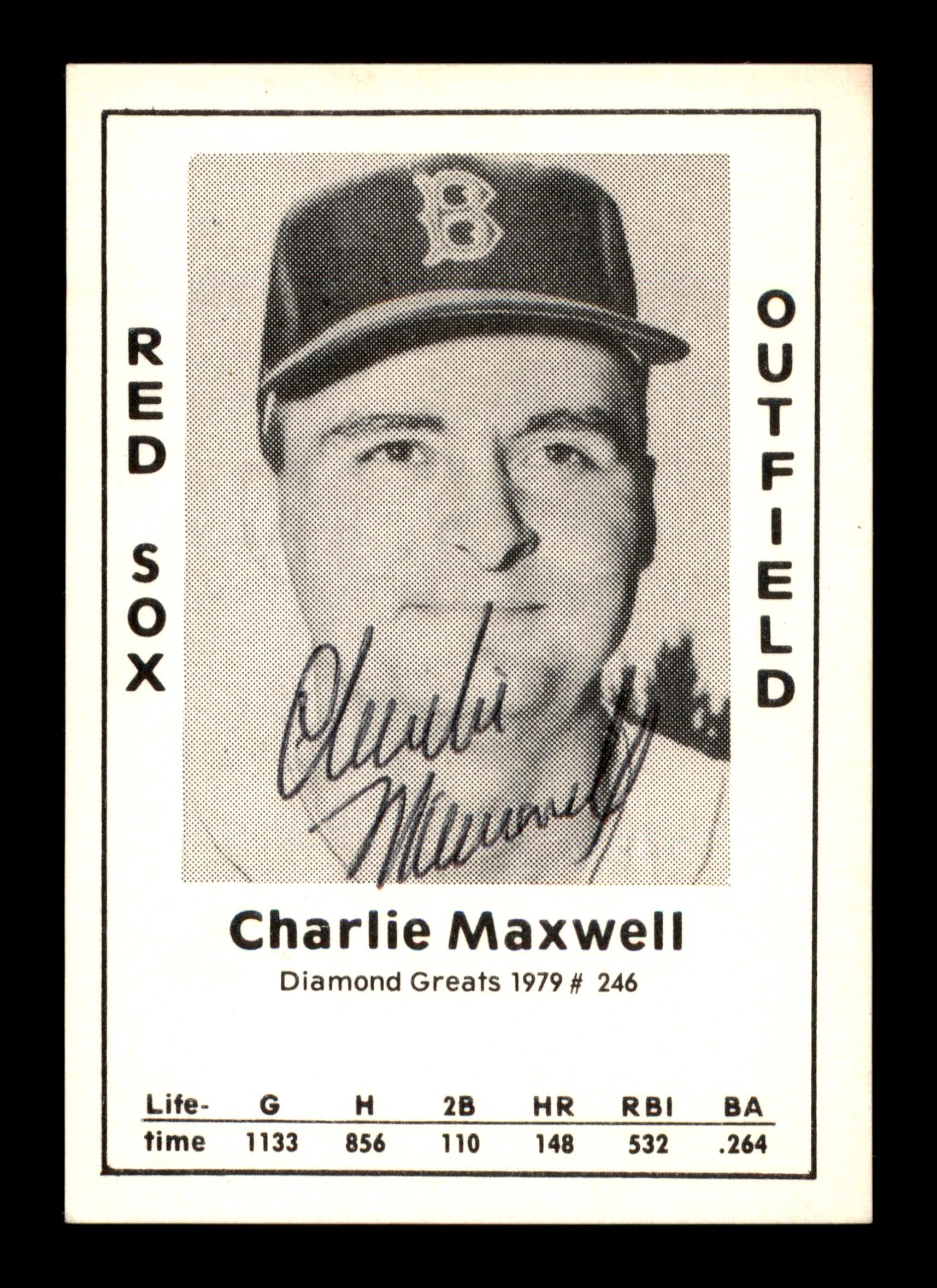 Charlie Maxwell Autographed 1979 Diamond Greats Card #246 Boston Red Sox SKU #188854