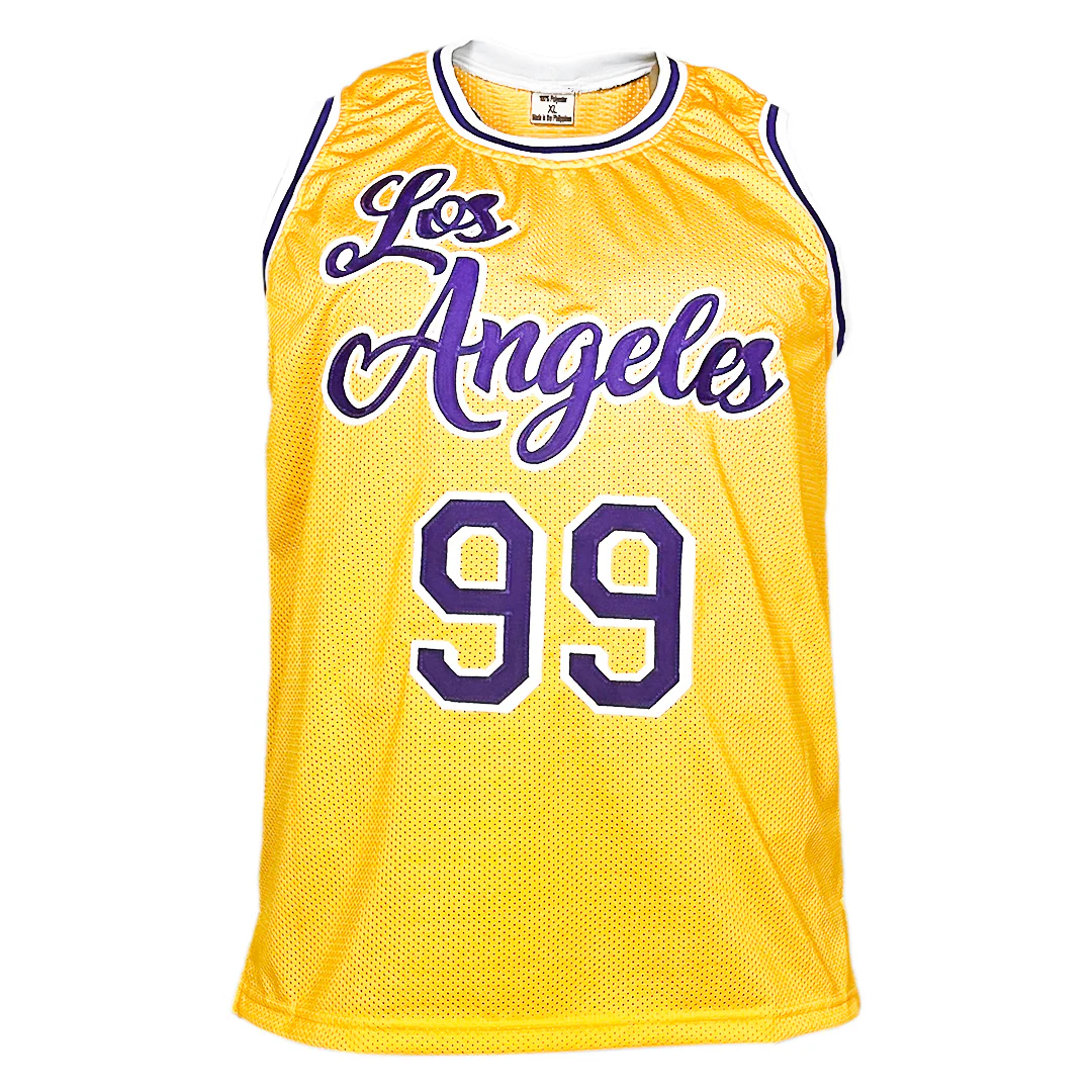 Chevy Chase Fletch Signed Los Angeles Yellow Basketball Jersey (Beckett) - Image 3