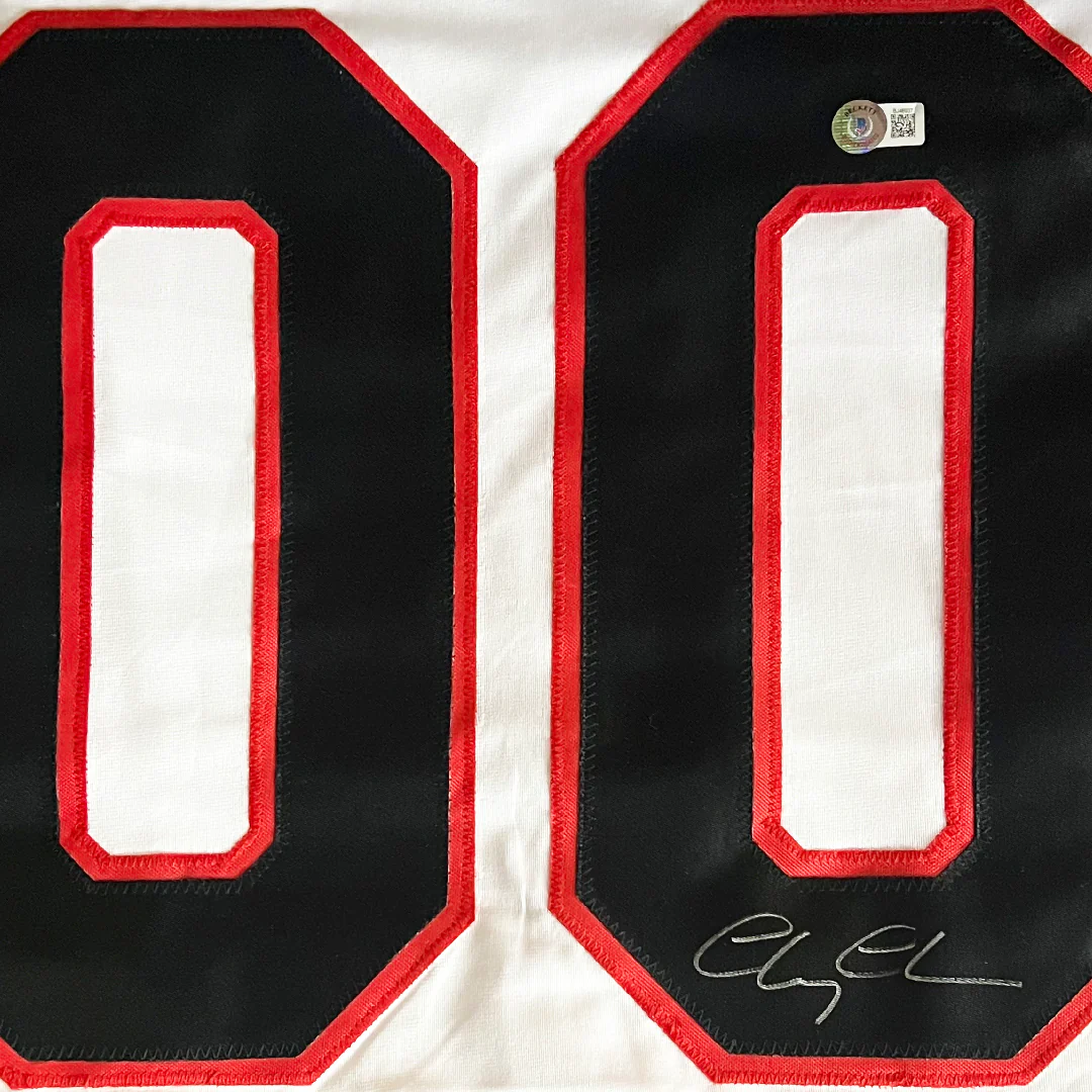 Chevy Chase Signed Griswold Chicago White Hockey Jersey (Beckett) - Image 2
