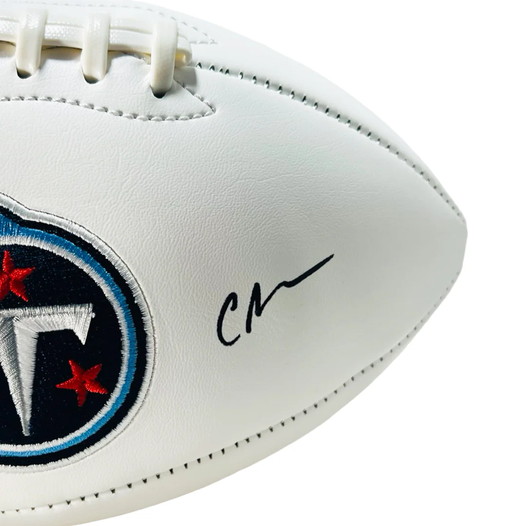 Chris Johnson Signed Tennessee Titans Official NFL Team Logo Football (Beckett) - Image 2
