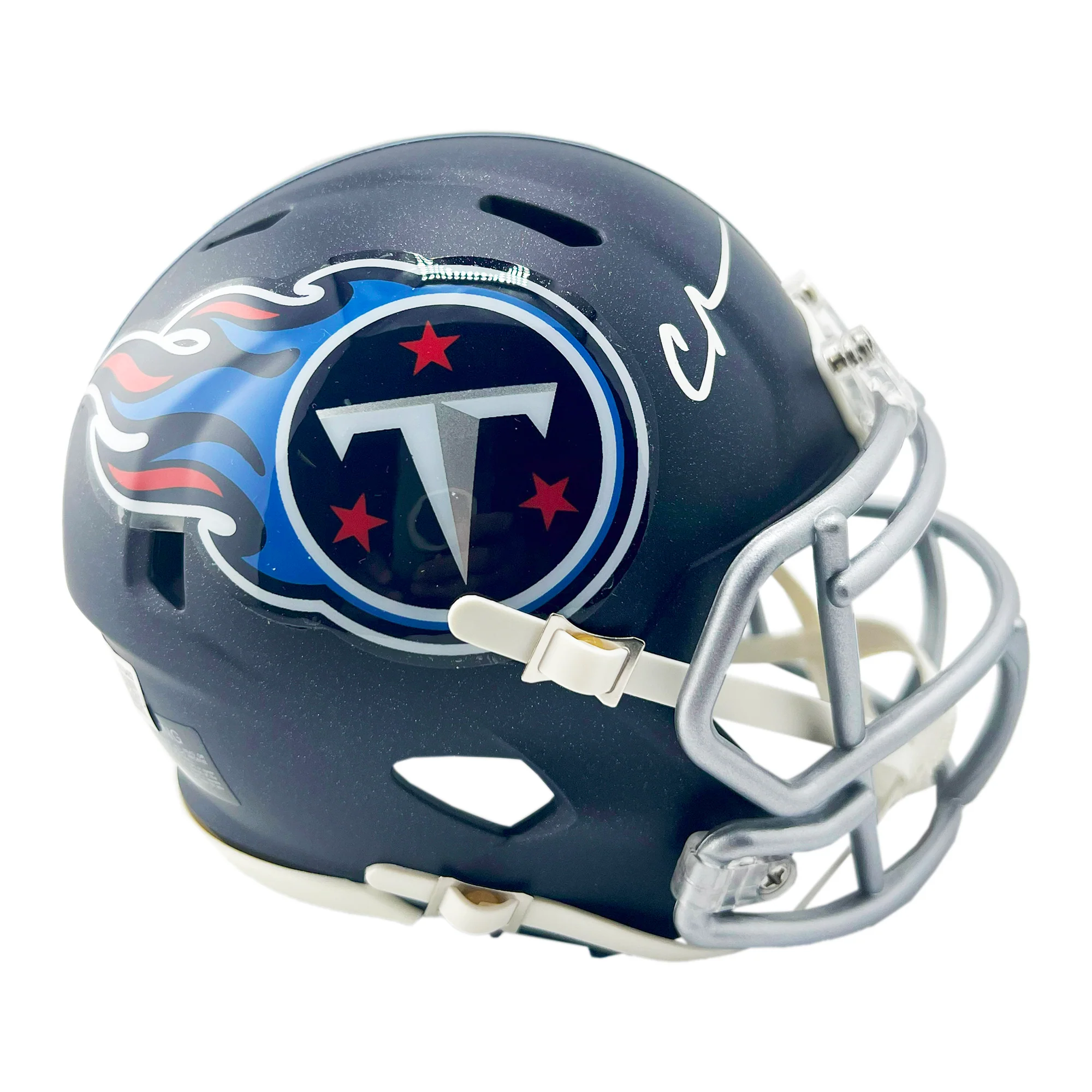 Chris Johnson Signed Tennessee Titans Speed Mini Football Helmet (Beckett) - Image 3