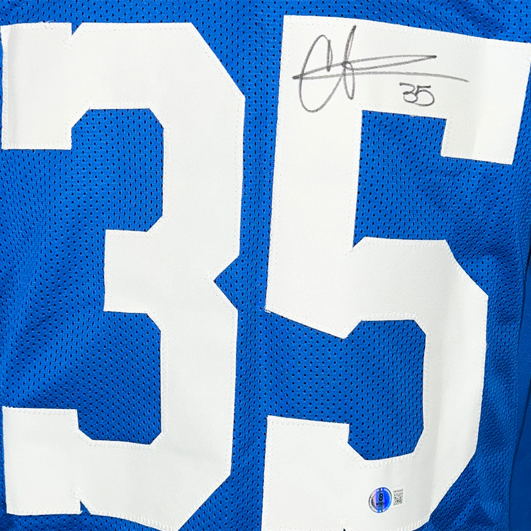 Chris Lammons Signed Indianapolis Blue Football Jersey (Beckett) - Image 2