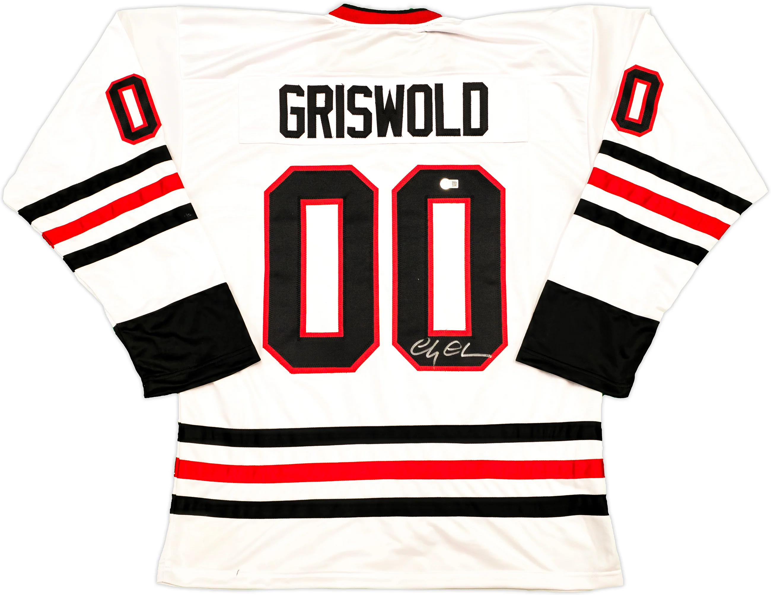 Christmas Vacation Chevy Chase Autographed White Jersey Griswold Beckett BAS QR