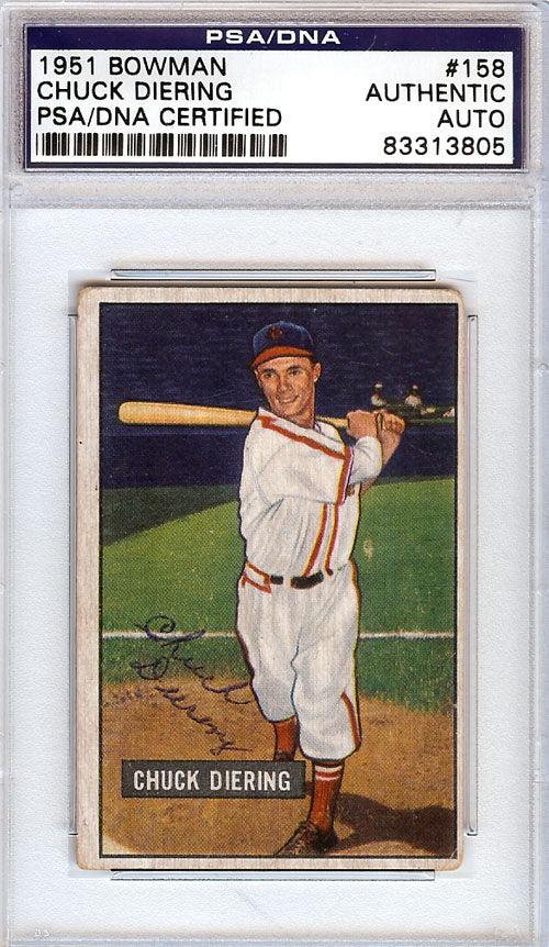 Chuck Diering Autographed 1951 Bowman Card #158 St. Louis Cardinals PSA/DNA #83313805