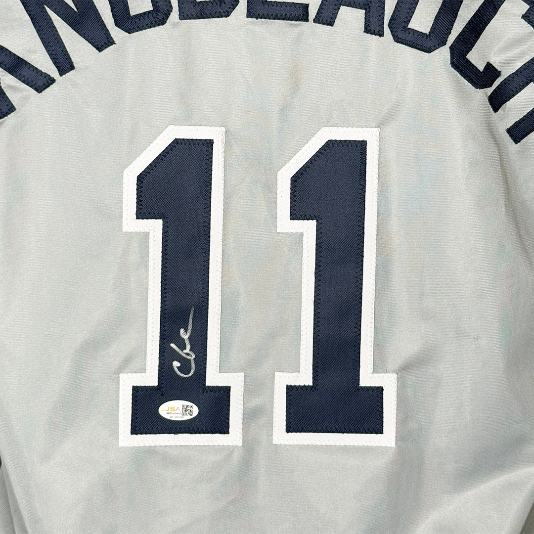 Chuck Knoblauch Signed New York Grey Baseball Jersey (JSA) - Image 2