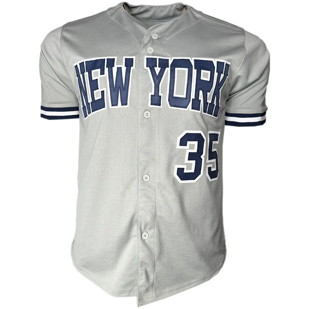 Clay Bellinger Signed New York Grey Baseball Jersey (Beckett) - Image 3