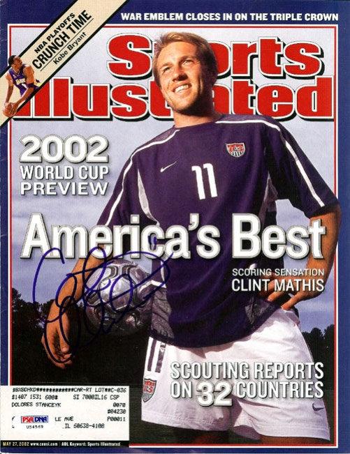 Clint Mathis Autographed Magazine Cover Team USA PSA/DNA #U54569