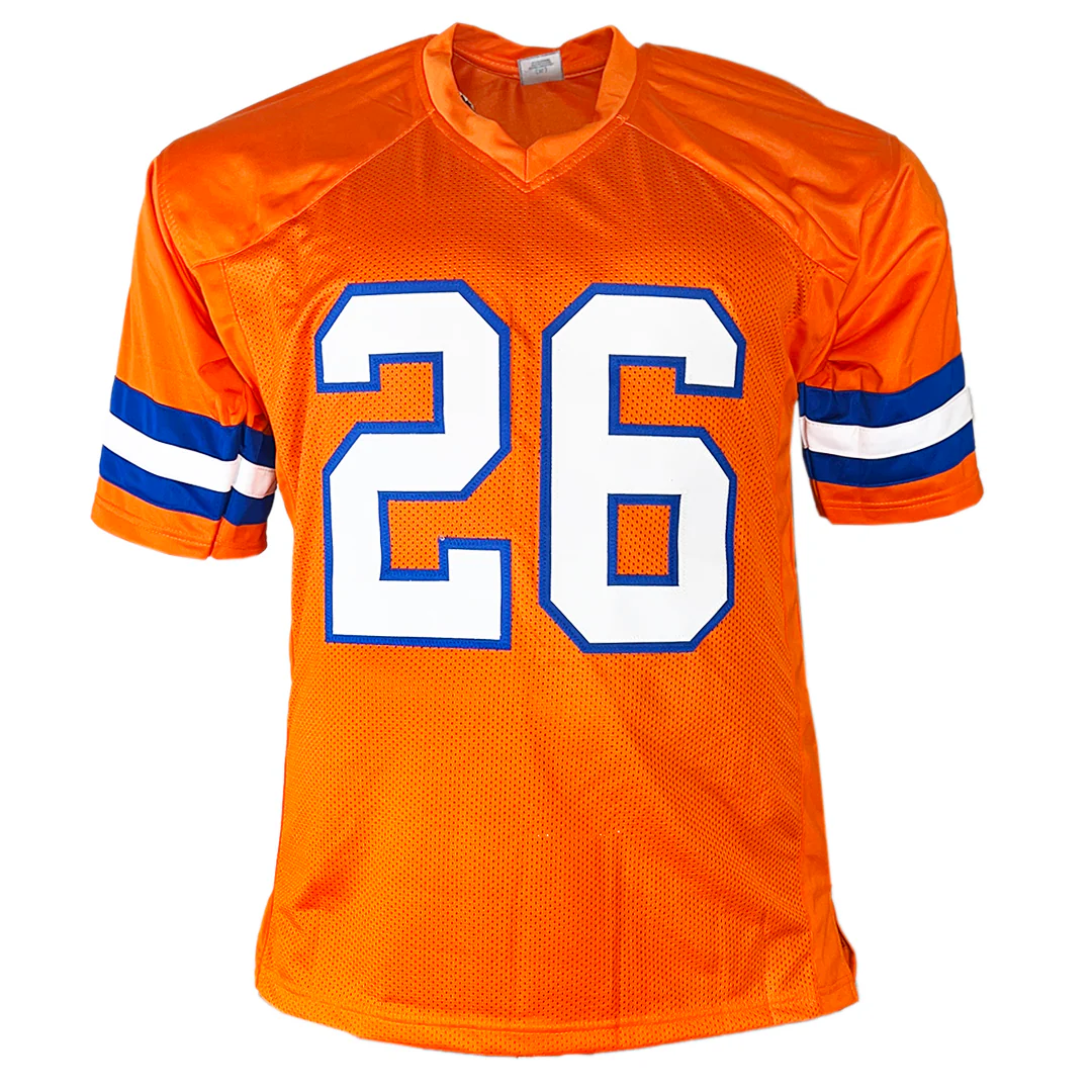 Clinton Portis Signed Denver Orange Football Jersey (Beckett) - Image 3