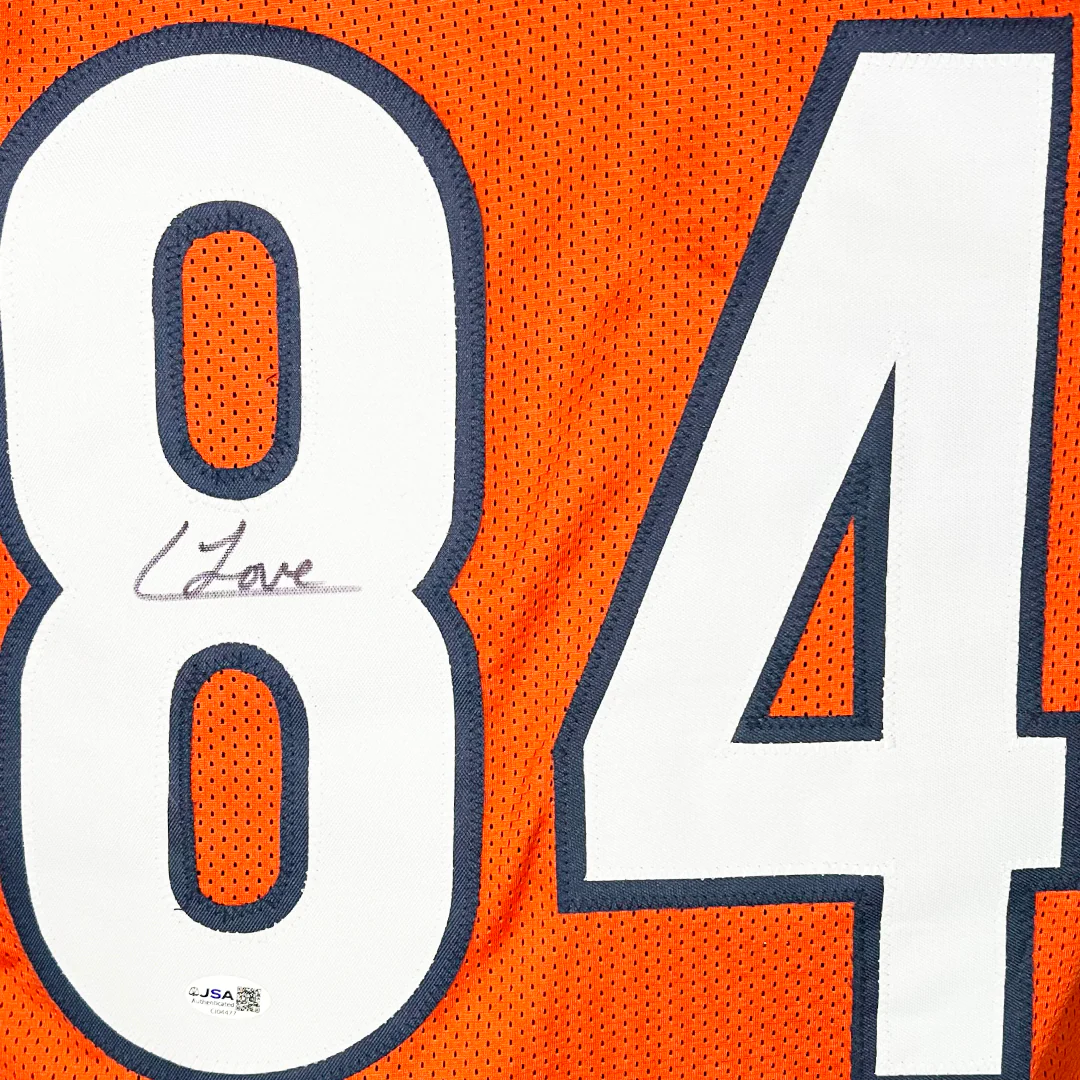 Colston Loveland Signed Chicago Orange Game Style Football Jersey (JSA) - Image 2