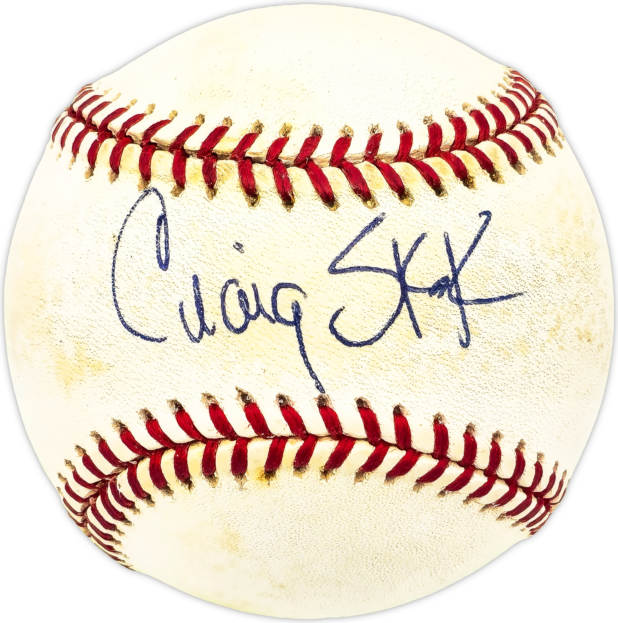 Craig Skok Autographed Official AL Baseball Boston Red Sox, Texas Rangers