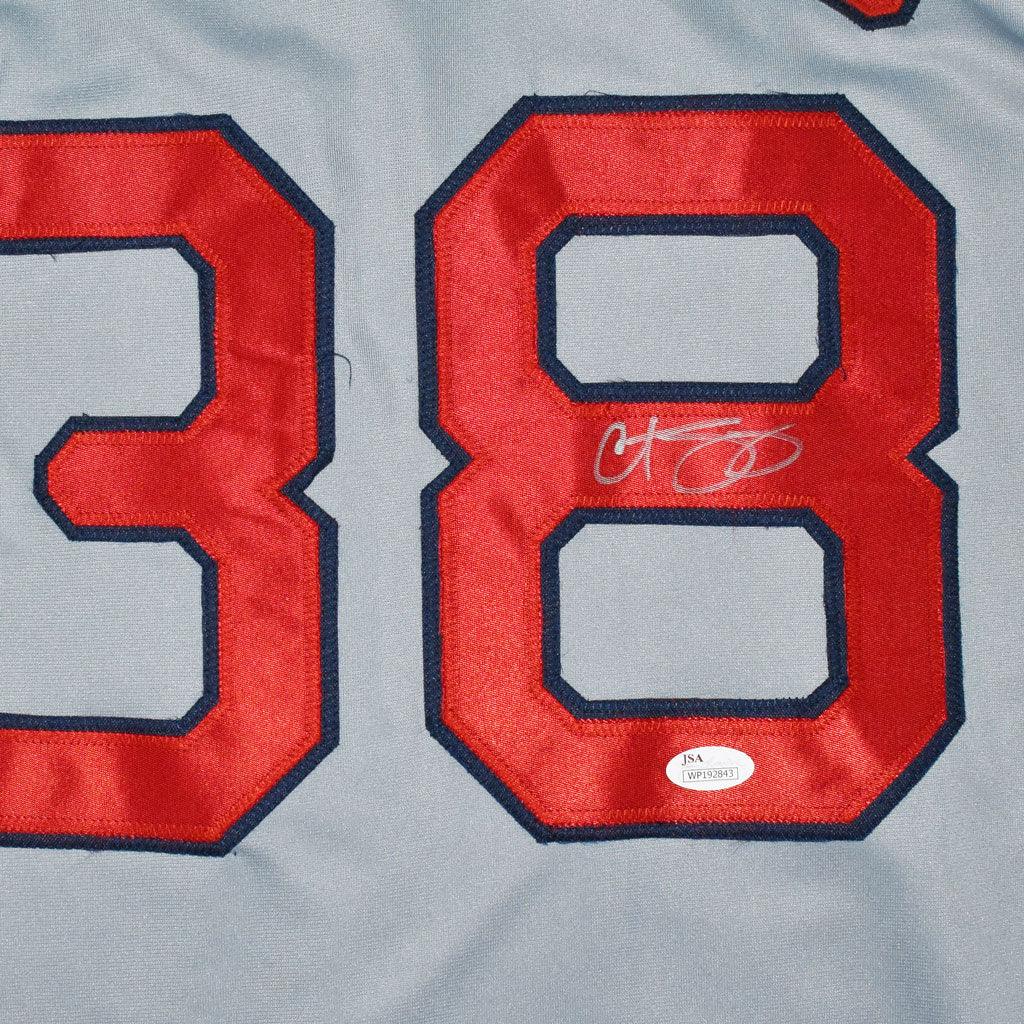 Curt Schilling Signed Boston Grey Baseball Jersey (JSA) - Image 2